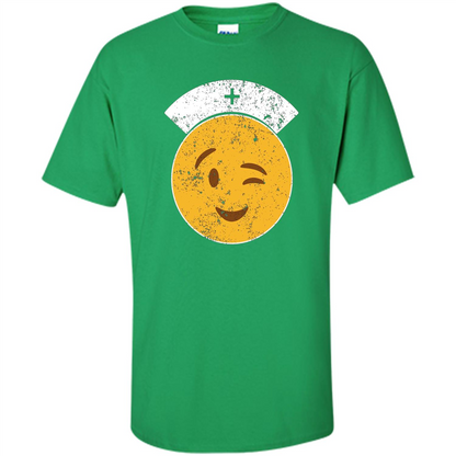 Nurse T-shirt Funny Nurse Emoji T-shirt Irish Green