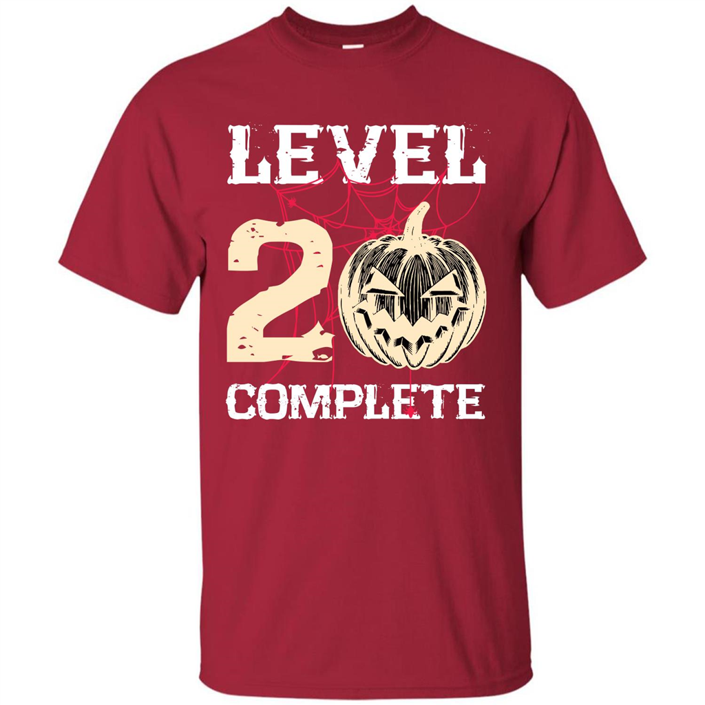 Halloween T-shirt Level 20 Complete Cardinal