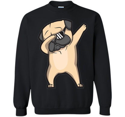 Dabbing Pug Shirt - Cute Funny Dog Dab T-Shirt t-shirt Black