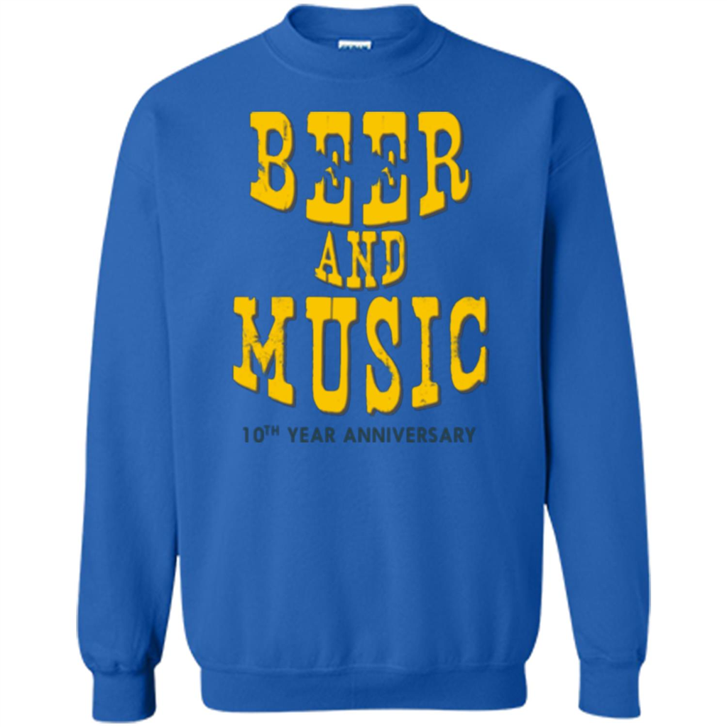 Beer And Music 10th Year Anniversary T-shirt Royal