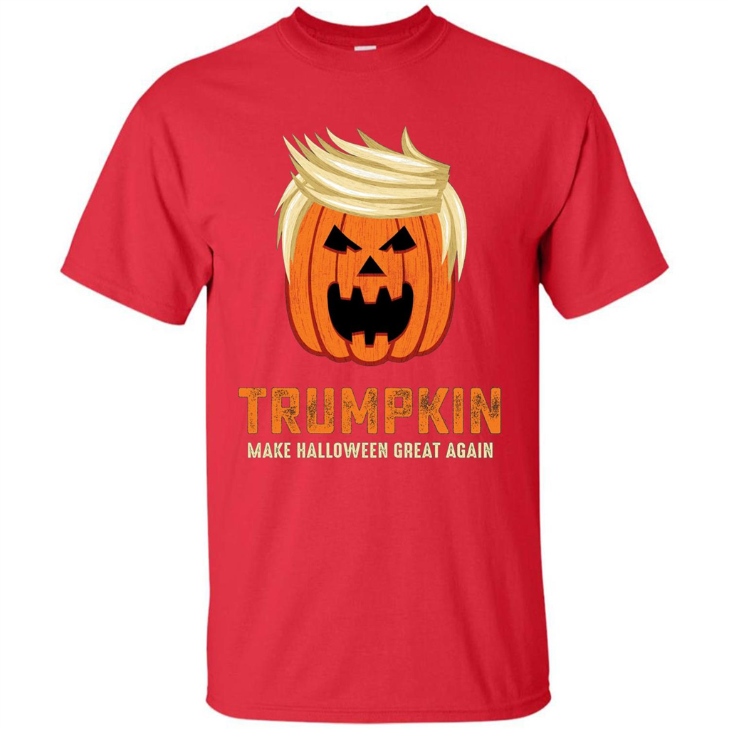Halloween Trumpkin Funny T-Shirt Make Halloween Great Again Red