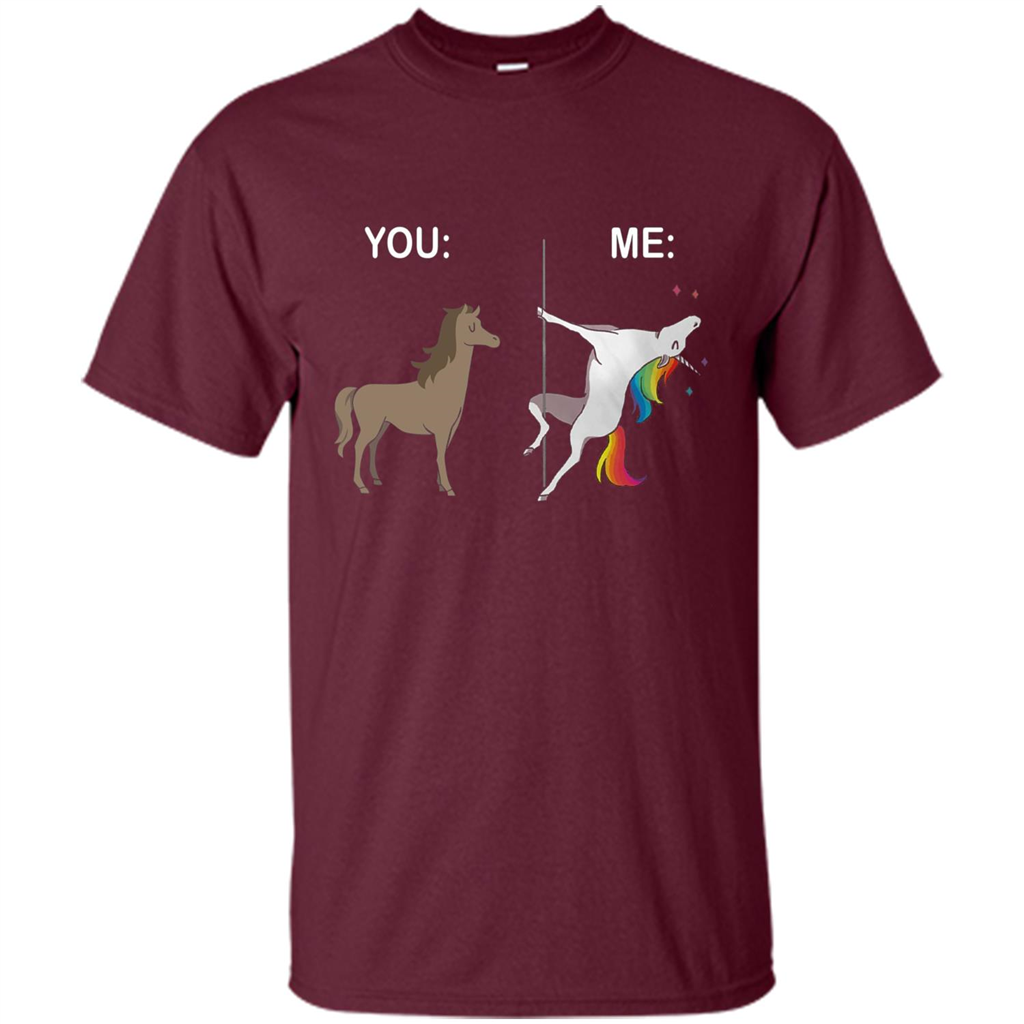 Cute Unicorn You And Me T-shirt Maroon