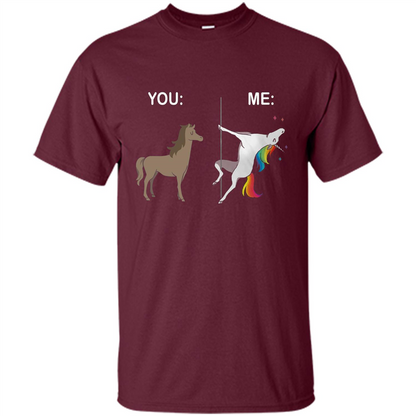 Cute Unicorn You And Me T-shirt Maroon