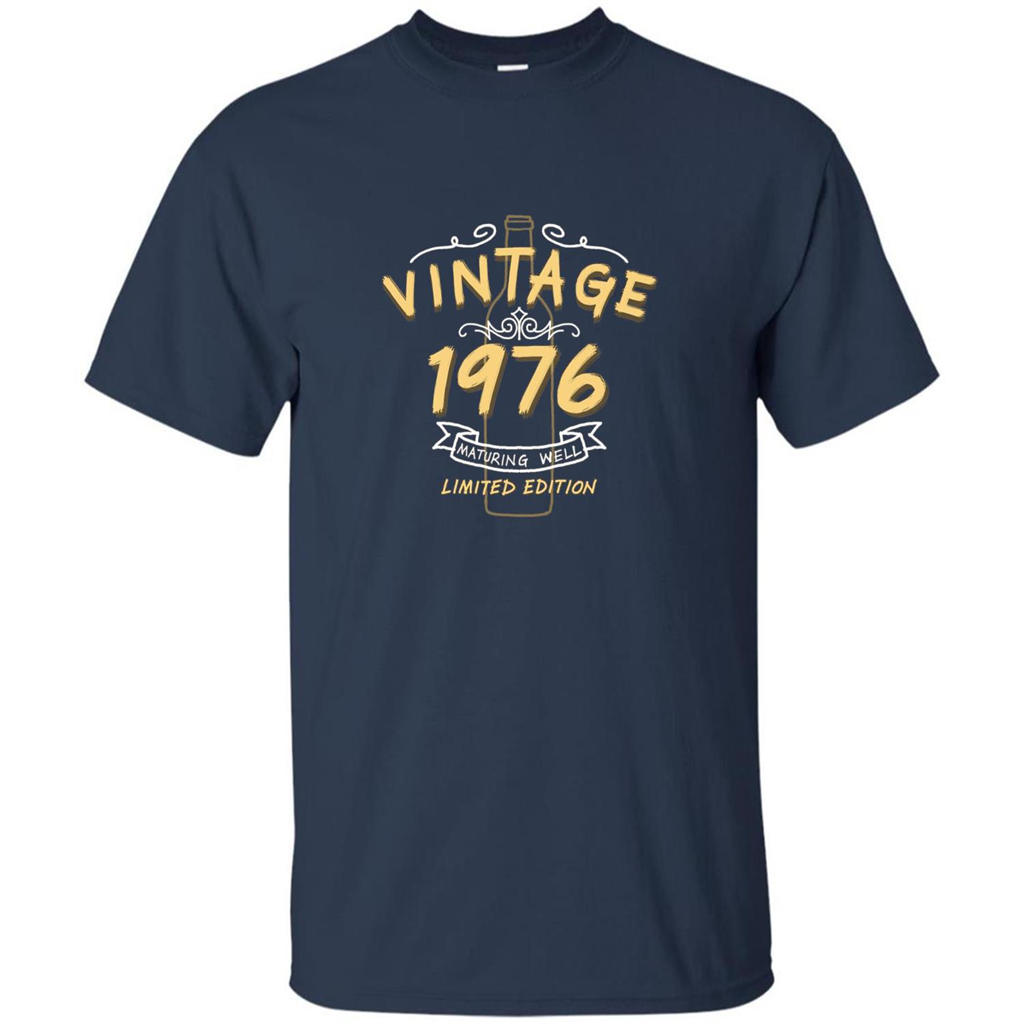 Birthday Gift T-shirt Vintage 1976 Limited Edition T-shirt Navy