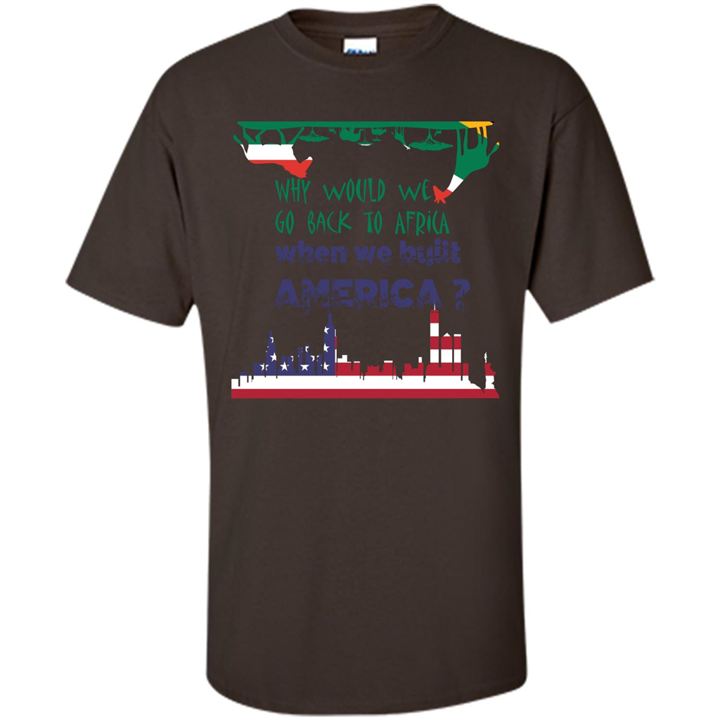Africa - America T-shirt Build America Dark Chocolate
