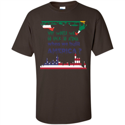 Africa - America T-shirt Build America Dark Chocolate