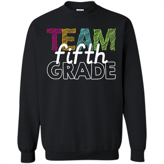 Team Fifth Grade Teacher T-shirt Black
