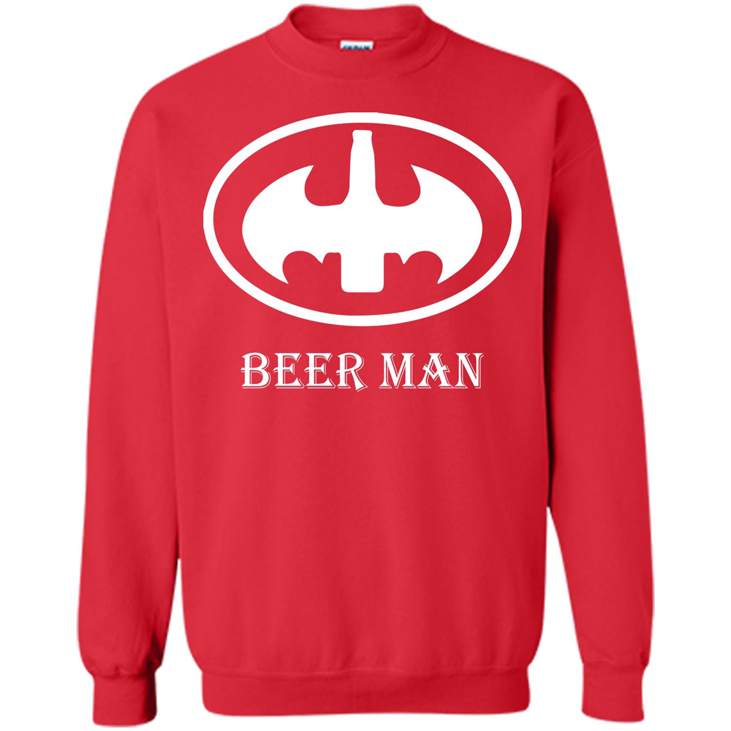 Beer Man T-shirt Funny Logo T-shirt Red