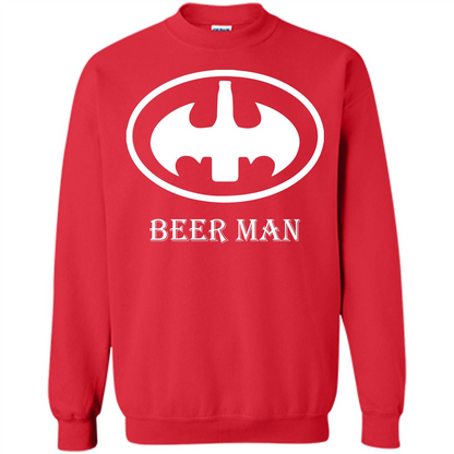 Beer Man T-shirt Funny Logo T-shirt Red