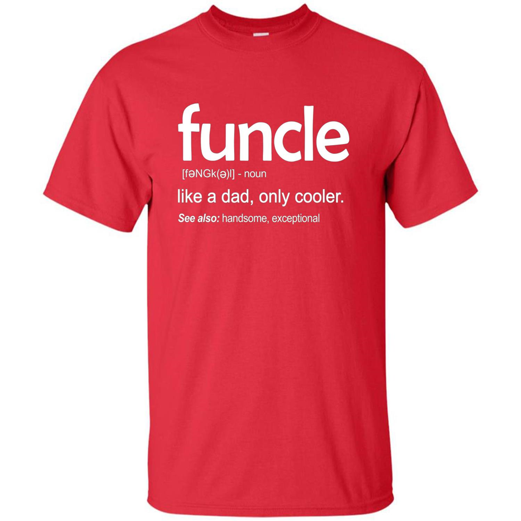 Funcle Definition T-shirt Funny Gift For Uncle Red