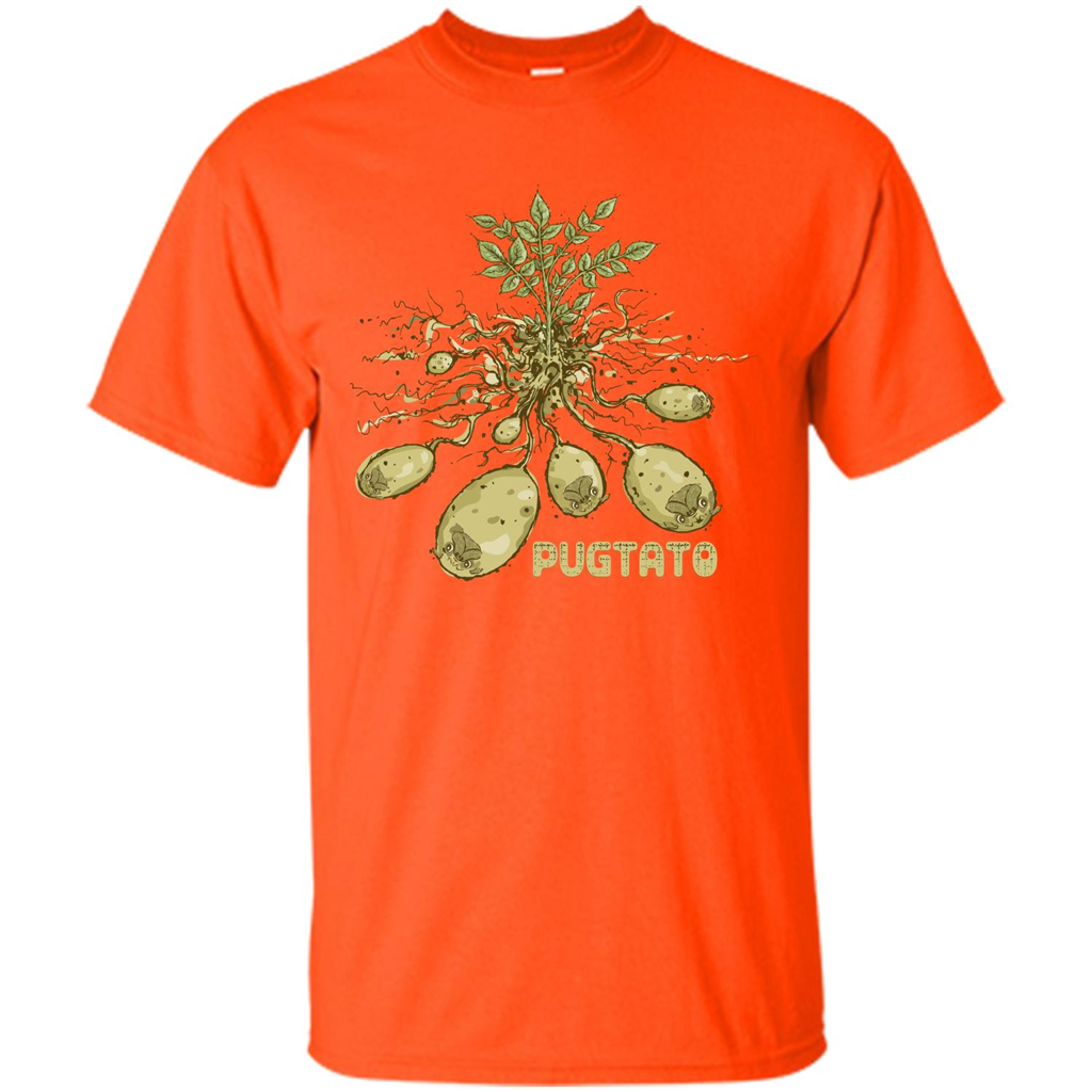Pug Lover T-shirt Pug Potato Pugtato Orange