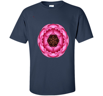 Joy Flower Mandala T-shirt With Inspirational Quotation Navy