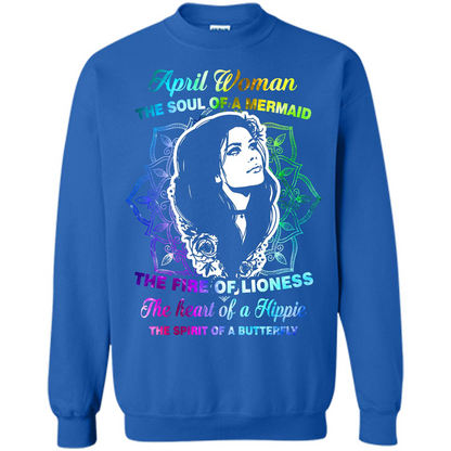 April Woman T-shirt The Heart Of A Hippie Royal