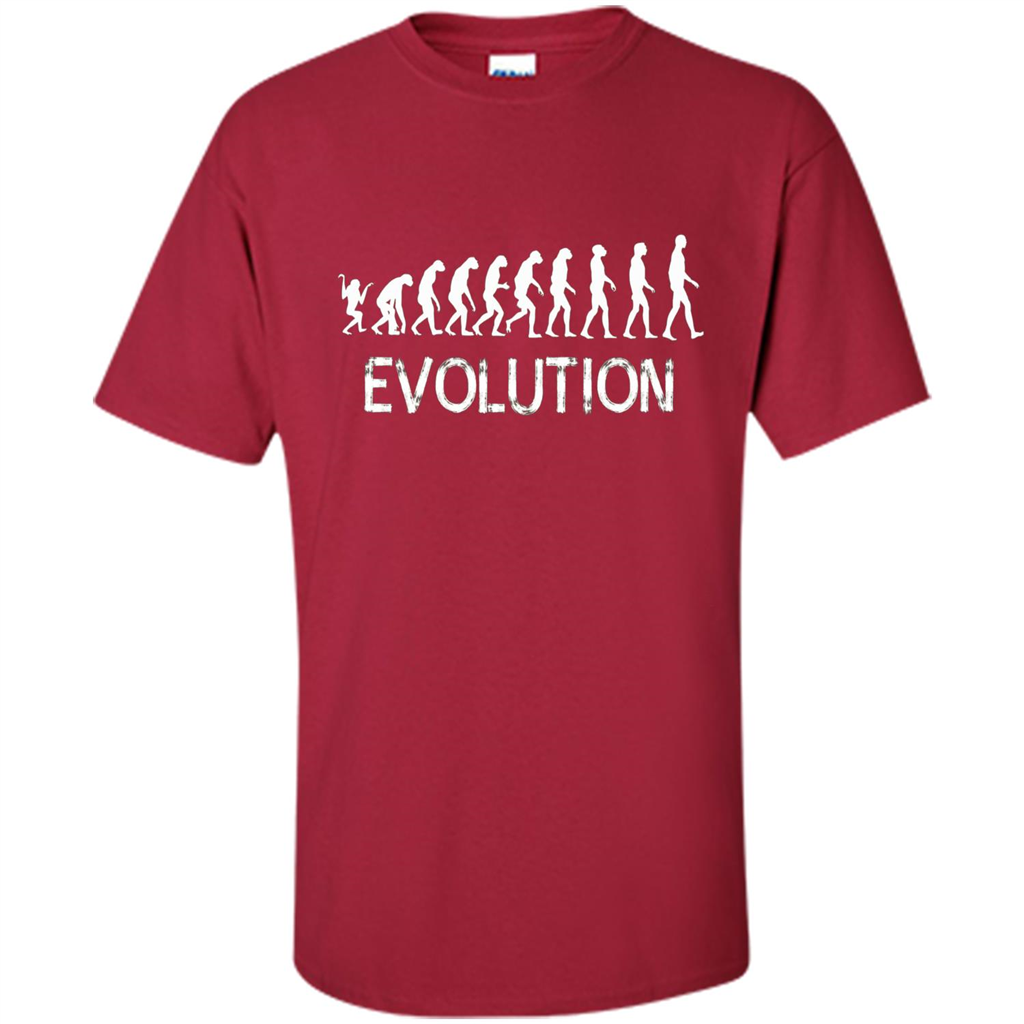 Evolution Biology Monkey To Human T-Shirt Cardinal