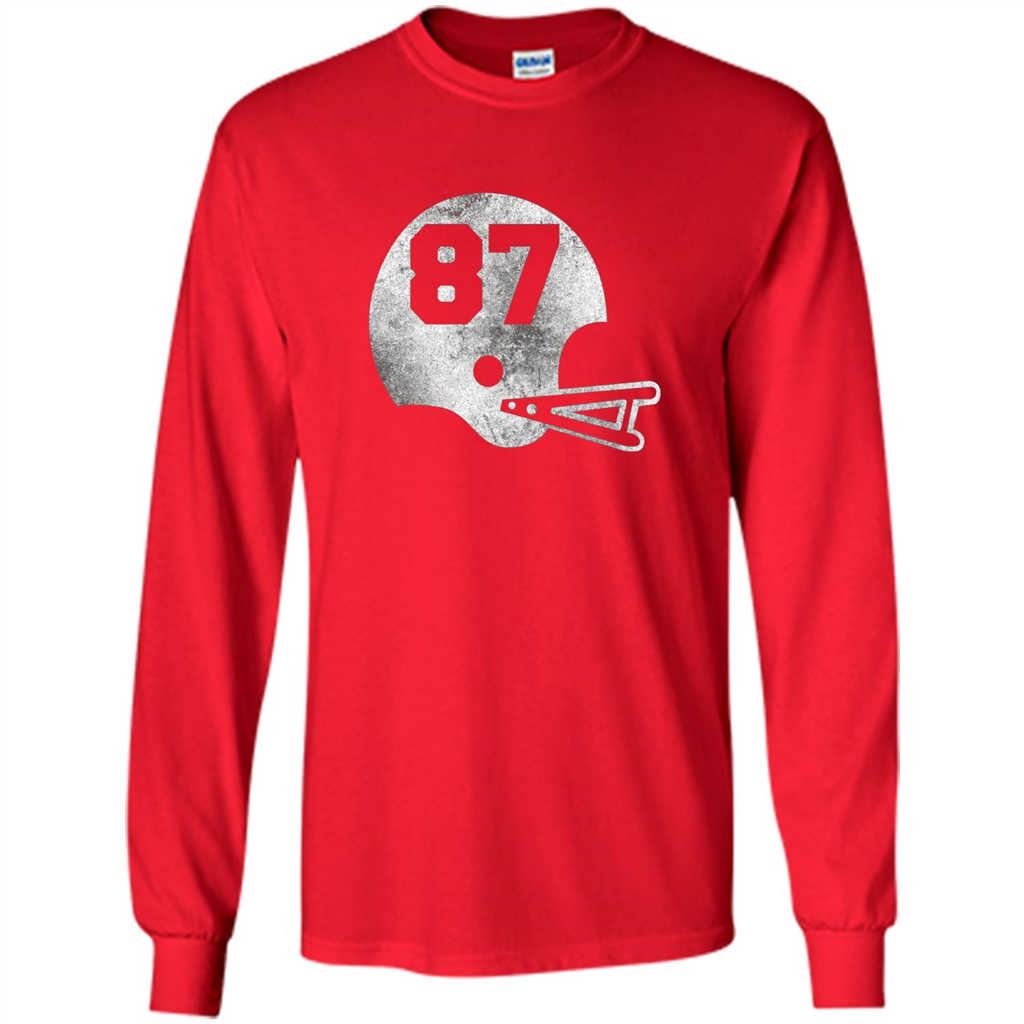 Football Number 87 T-Shirt Player Number Red