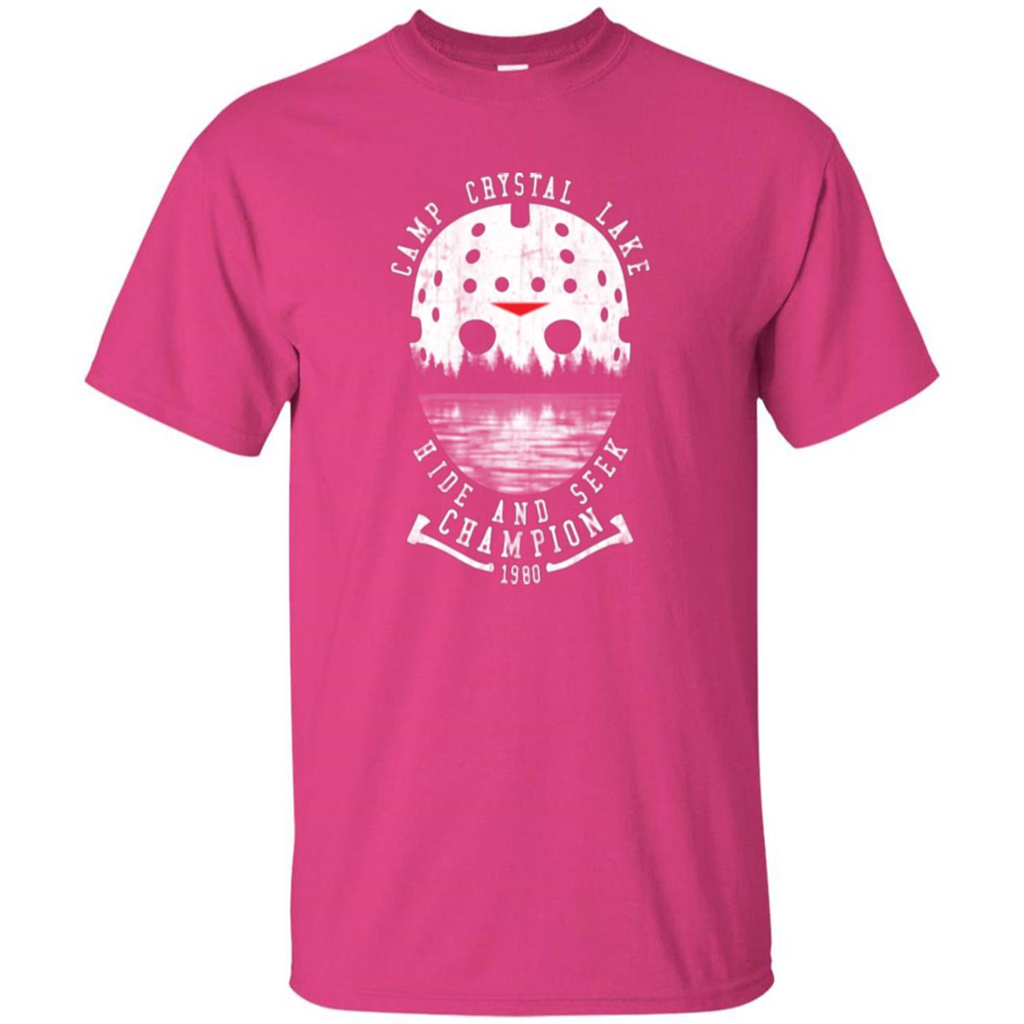 Camp Crystal Lake T-shirt Hide And Seek Champion 1980 Heliconia