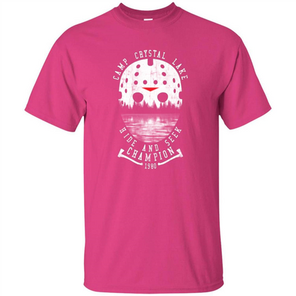 Camp Crystal Lake T-shirt Hide And Seek Champion 1980 Heliconia