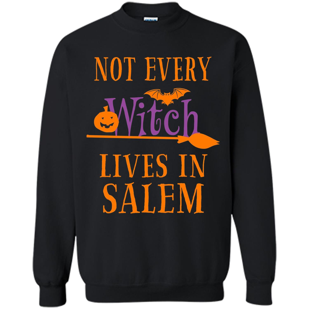 Halloween T-shirt Not Every Witch Lives In Salem T-Shirt Black
