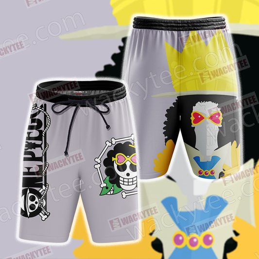 One Piece "Soul King" Brook Minimalist Beach Shorts