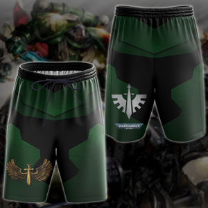 Warhammer 40K Dark Angels Video Game All-Over T-shirt Hoodie Tank Top Hawaiian Shirt Beach Shorts Joggers Beach Shorts S 