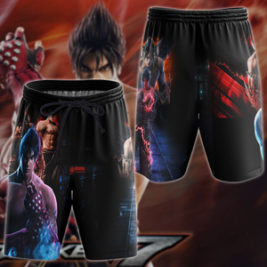 Tekken Jin Kazama Video Game 3D All Over Print T-shirt Tank Top Zip Hoodie Pullover Hoodie Hawaiian Shirt Beach Shorts Jogger Beach Shorts S 