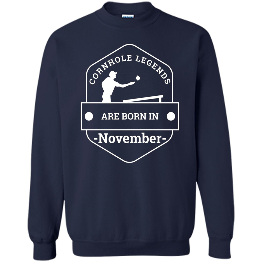 Cornhole Legends Are Born In November T-shirt Navy