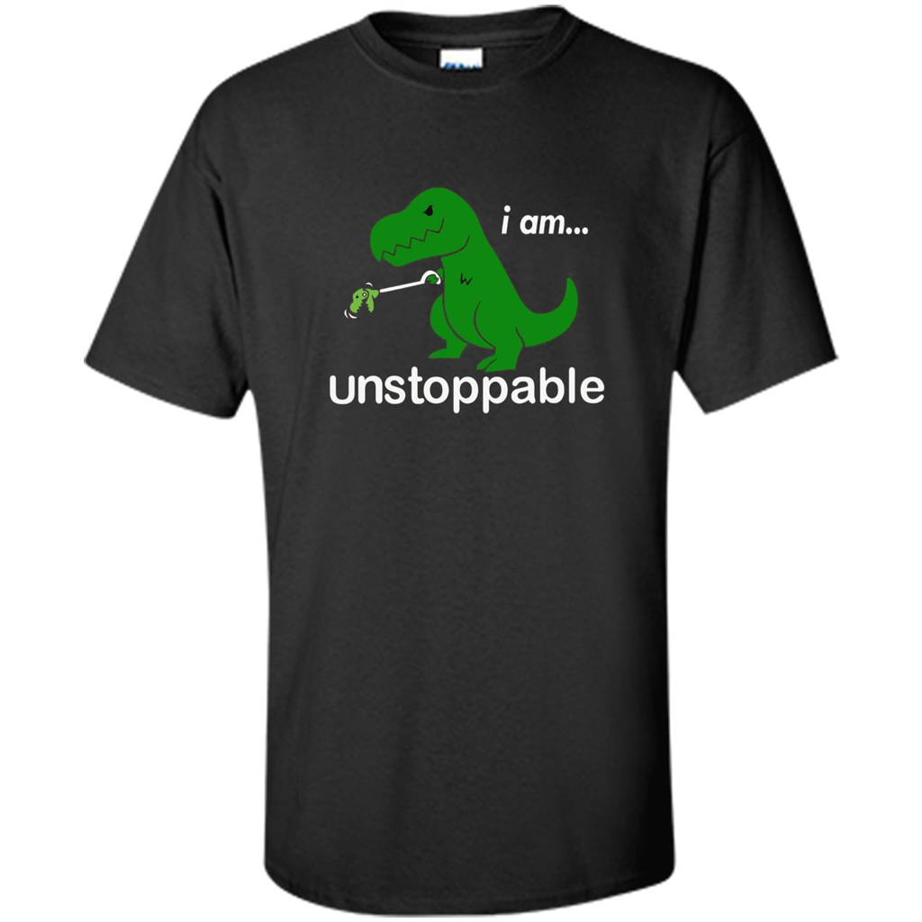 Rex Dinosaur T-shirt I Am Unstoppable Black