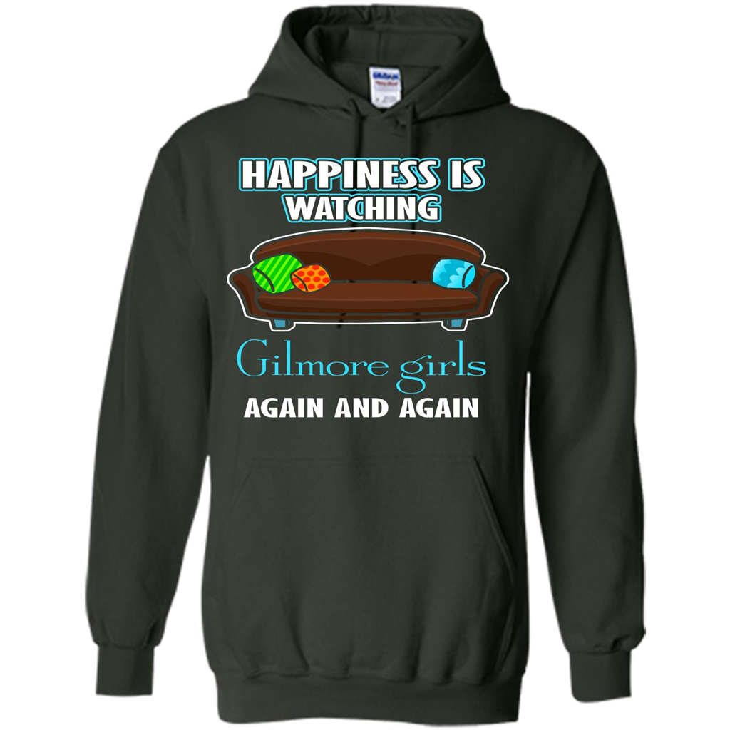 Movie T-shirt Happiness Is Watching Again And Again Forest Green