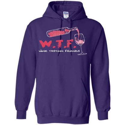 Wine T-shirt W.T.F Wine Tasting Friends T-shirt Purple