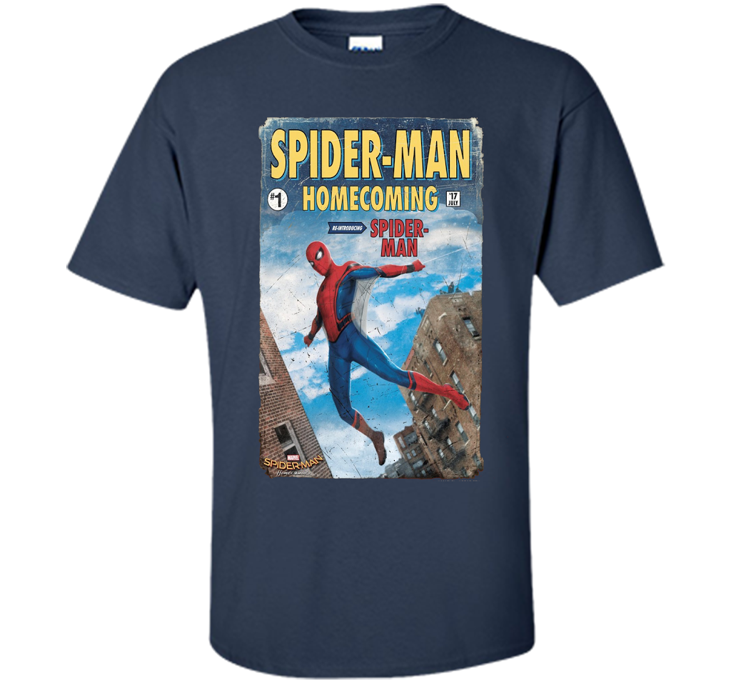 Marvel Spider-Man Homecoming Revamp #1 Issue Graphic T-Shirt t-shirt Navy