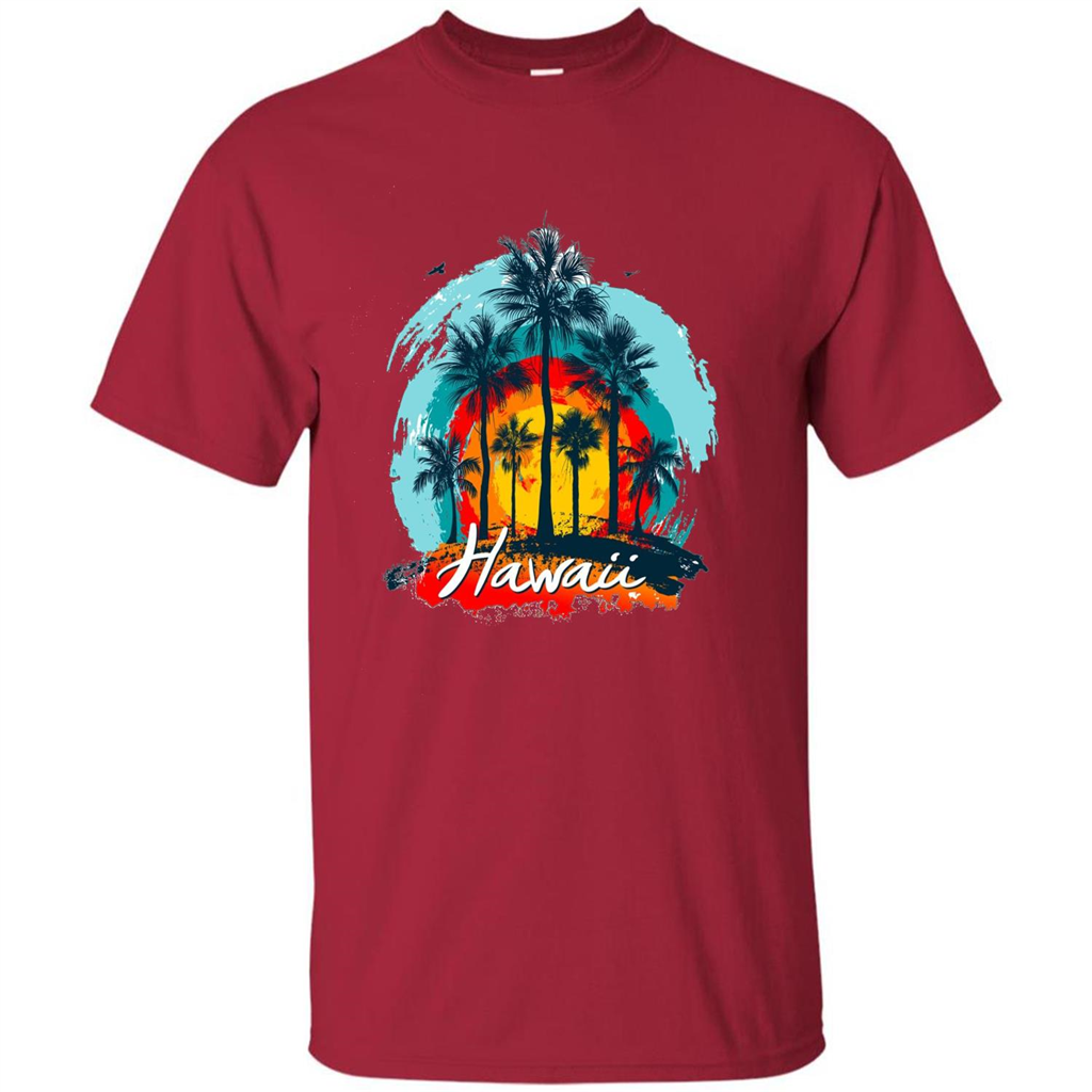 Summer T-shirt Hawaiian Islands Aloha T-Shirt Cardinal