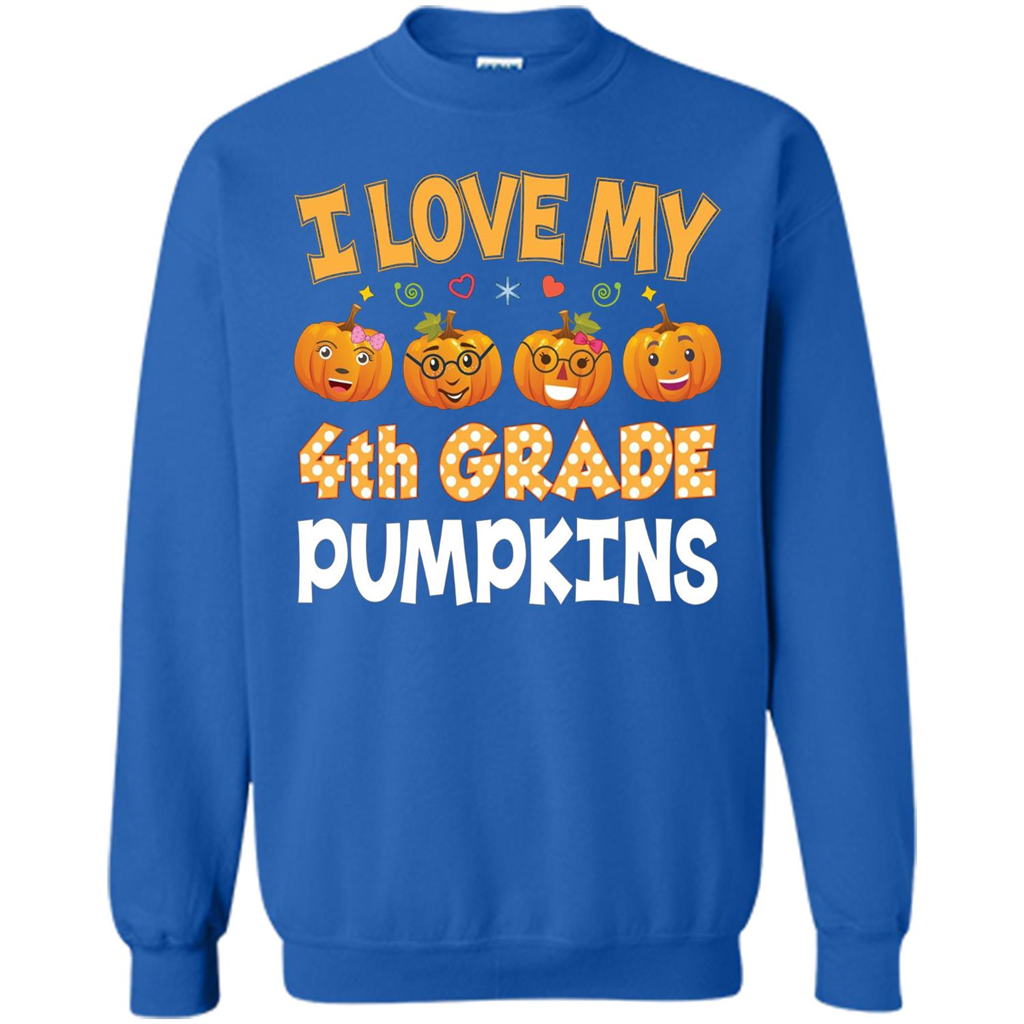 I Love my 4th Graders Pumpkins T-Shirt Fourth Grade Teacher Royal