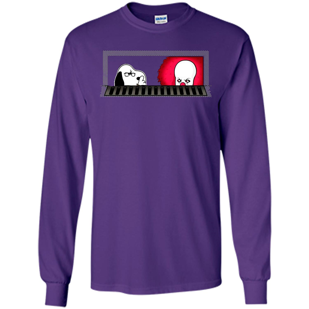 Movie T-shirt Snoopy Vs It T-shirt Purple