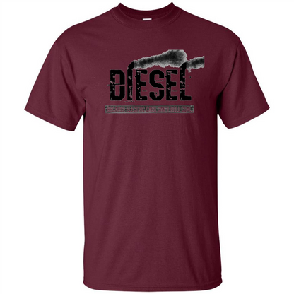 Diesel Rolling Coal T-Shirt Black Smoke Lifted Truck T-Shirt Maroon