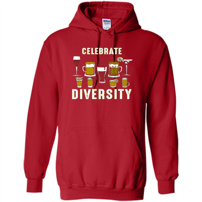Alcohol Diversity T-Shirt Celebrate With Beer And Booze Red