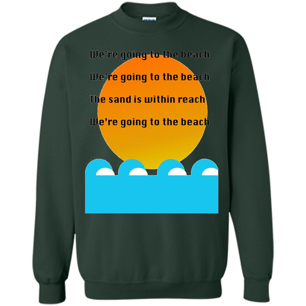 Summer T-shirt We're Going To The Beach T-shirt Forest Green