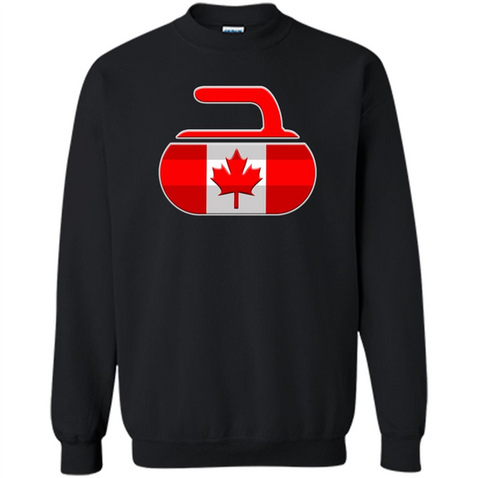 Canadian Curling Flag T-shirt Black