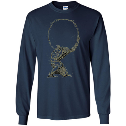 Atlas Greek Mythology Greece T-Shirt Navy
