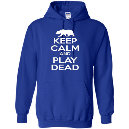 Keep Calm and Play Dead Bear T-shirt Royal
