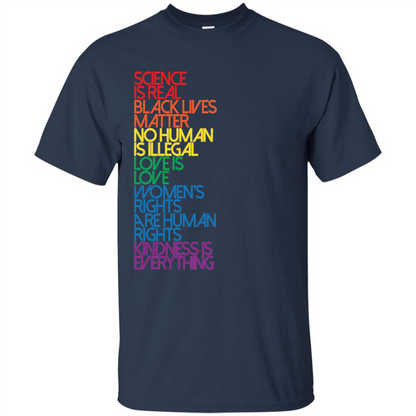 Science Is Real Black Lives Matter T-shirt Navy