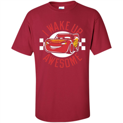 Love Car T-shirt I Wake Up Awesome Cardinal