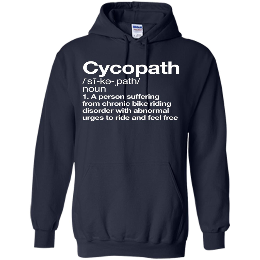 Funny Cycopath Definition T-shirt Crazy Bike Navy