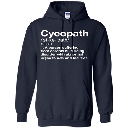 Funny Cycopath Definition T-shirt Crazy Bike Navy