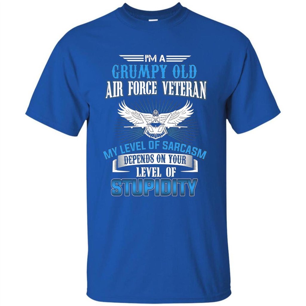 I'm A Grumpy Old Air Force Veteran T-shirt Royal