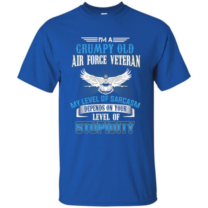 I'm A Grumpy Old Air Force Veteran T-shirt Royal
