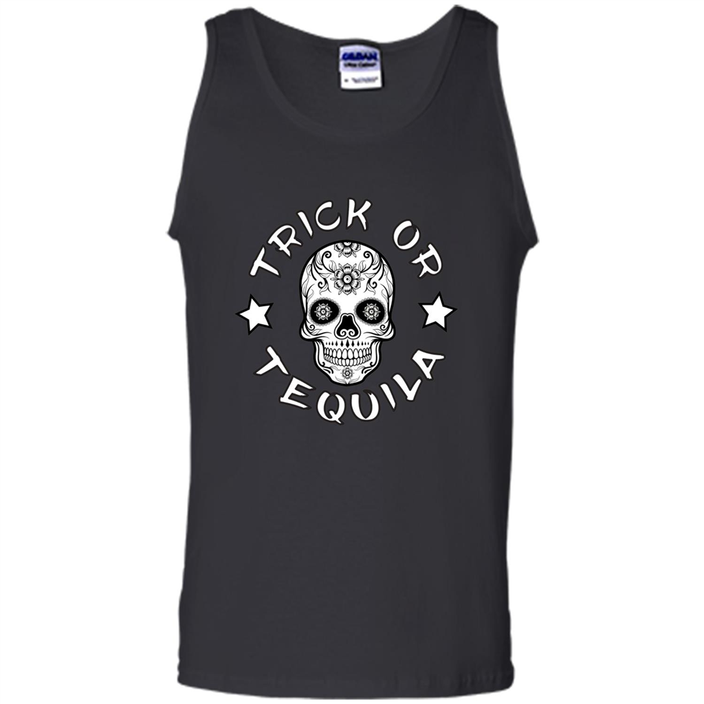 Sugar Skull T-Shirt Trick Or Tequila Halloween