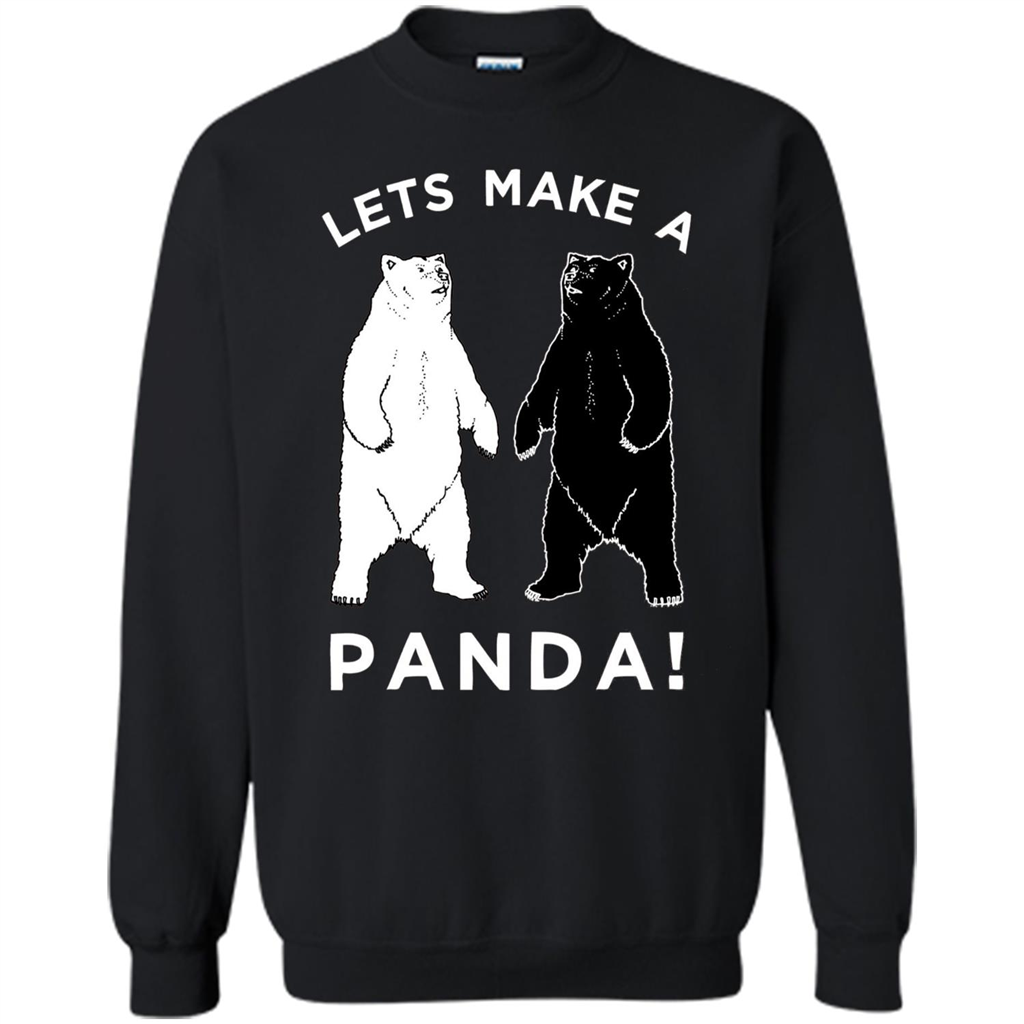 Funny Panda T-shirt Lets Make A Panda T-Shirt Black