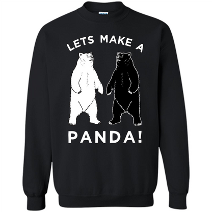Funny Panda T-shirt Lets Make A Panda T-Shirt Black