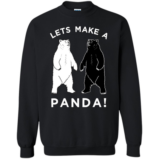 Funny Panda T-shirt Lets Make A Panda T-Shirt Black