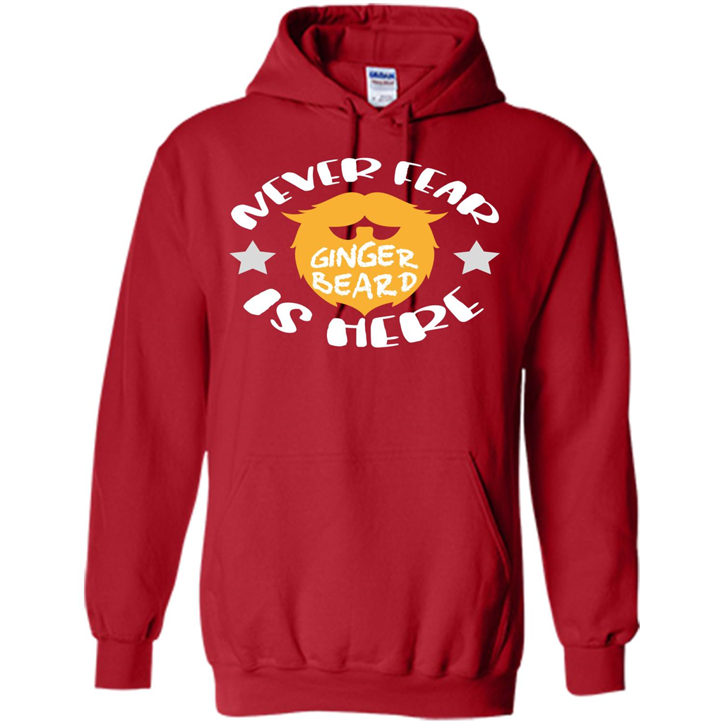 Bearded T-shirt Never Fear Ginger Beard Is Here Red